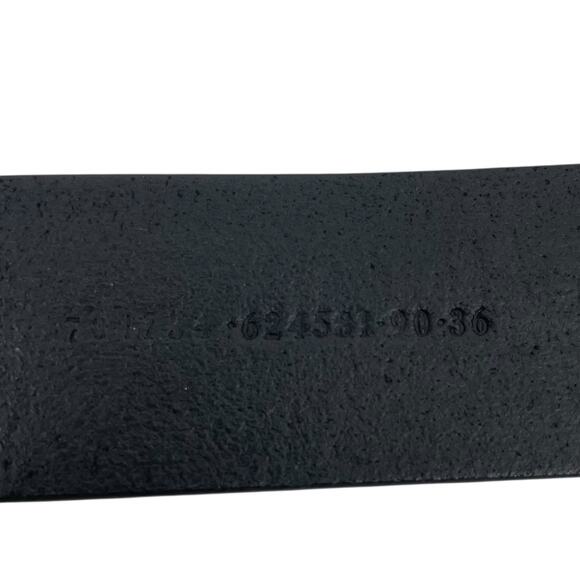 Alexander Mcqueen 3D Skull Black Leather Belt Silver Bucklet Size 90/36 - Picture 10 of 12